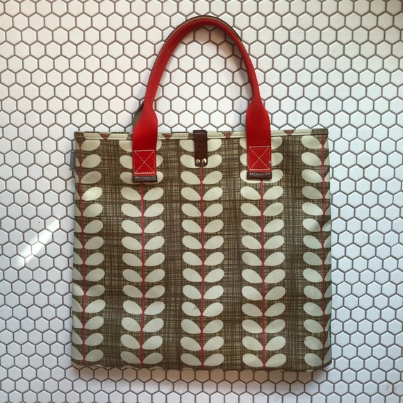 Oral Kiely Red Flower Tote - Picture 2 of 8